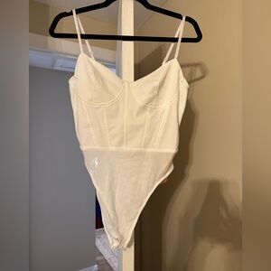BRAND NEW | White Corset Bodysuit